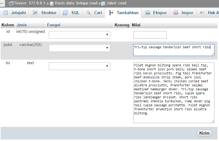 tampil data laravel